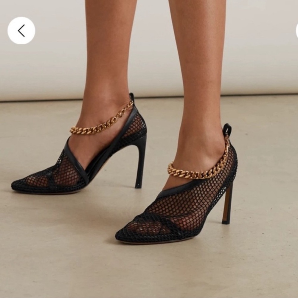 Bottega Veneta Chain Stretch Net Pumps